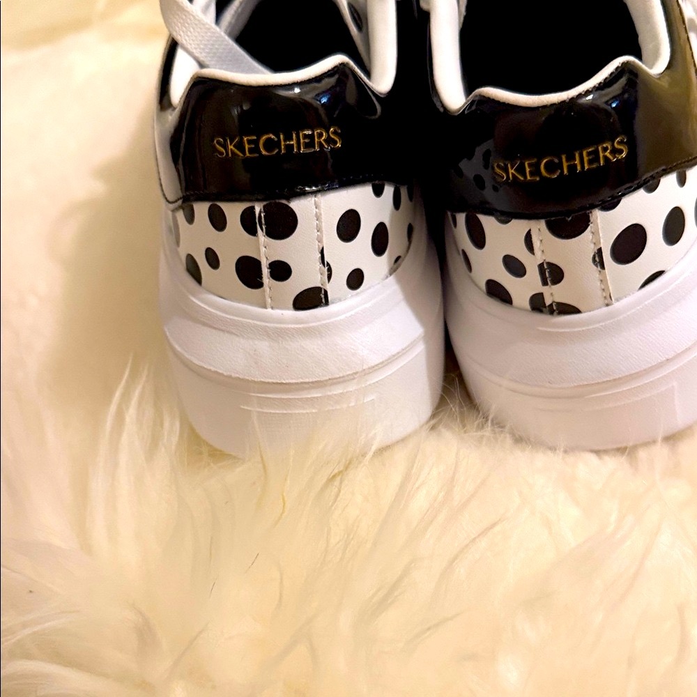 Skechers Black and White Polka Dot Sneakers - Picture 4 of 10